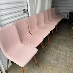 Set 8 Pink Chairs 