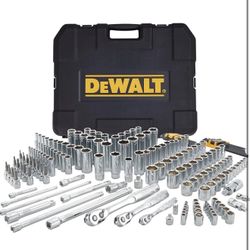 DEWALT 192 Pcs. Mechanics Tool Set, 1/2, 1/4, 3/8 Socket Set, SAE and Metric Socket Wrench Set, Hard Shell Tool Box (DWMT75049)