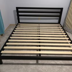 King Size Metal Bed Frame with Slats – Easy Assembly