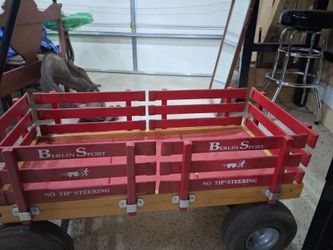 Amish made red wagon Big wills