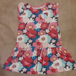 Little Girls' Size 5 GYMBOREE Colorful Floral Dress 100% Cotton