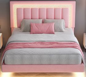 Floating full size bed