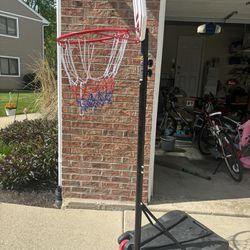 Play22 Kids Adjustable Basketball Hoop Height 5-7 FT - Portable Basketball Hoop for Kids Teenagers Youth and Adults with Stand & Backboard Wheels Fill