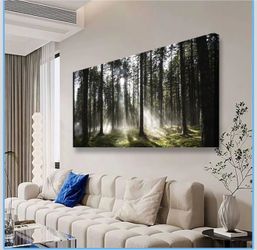 Stunning Forest Landscape Canvas – Large Wall Art (48”x24”)