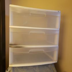 Sterilite 3 Drawers Plastic Storage 