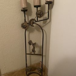Iron Floor Candle Holder