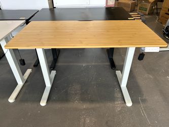 New -Electric Height Adjustable Standing Desk, 48x24 Inch, Bamboo