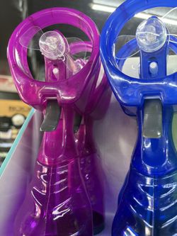 Handheld Water Misting Fan - Purple, Blue, Green
