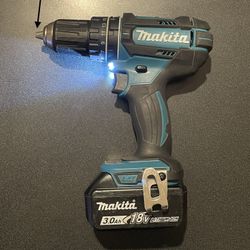 Makita 18V Hammer Drill, Battery, FAST Charger