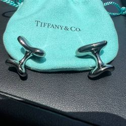 Tiffany Co Sterling Silver  Bean Cuff Links  Cufflinks