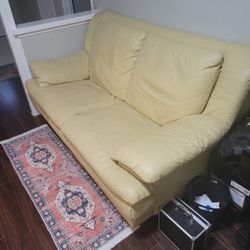 Two Love Seat White Leather Couch
