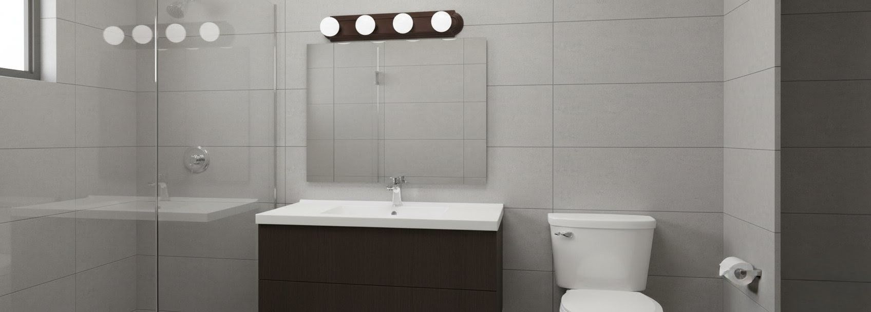 4 Light Vanity Fixture, Mahogany Bronze, 24 Inch