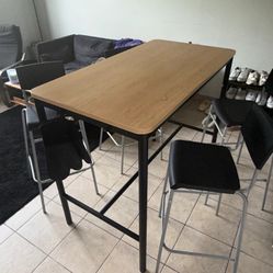 High Table With 4 Chairs