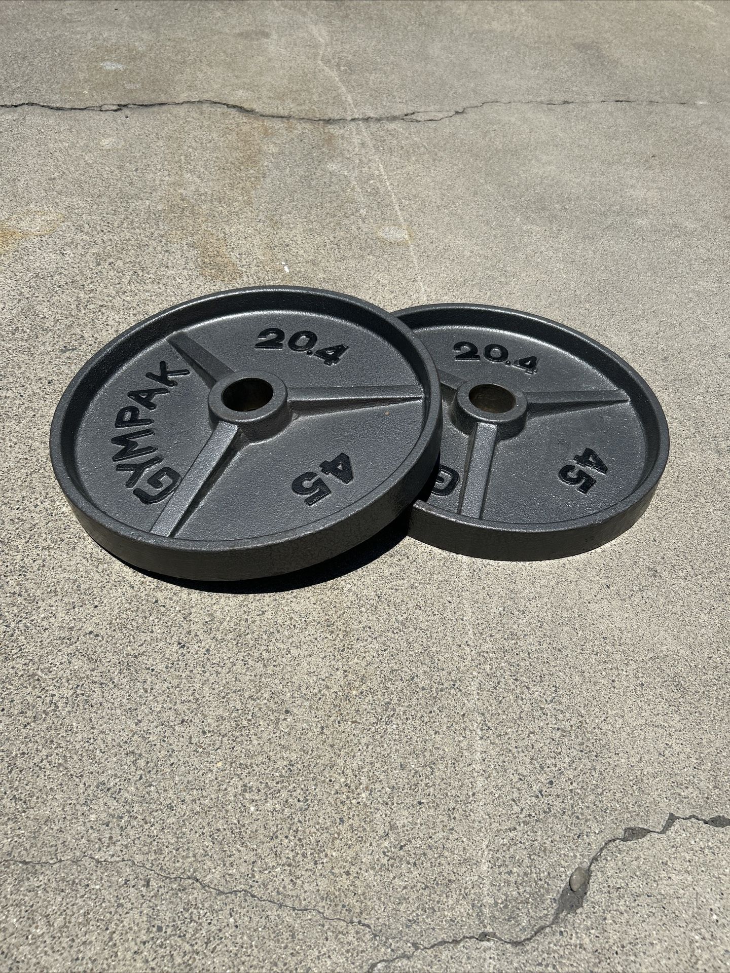Steel 45 Lbs Standard 2” Barbell Plates