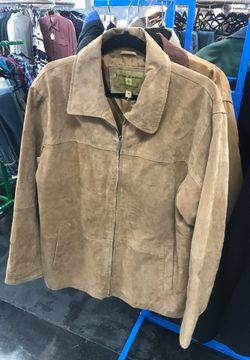 Men Suede Leather Jacket, size M