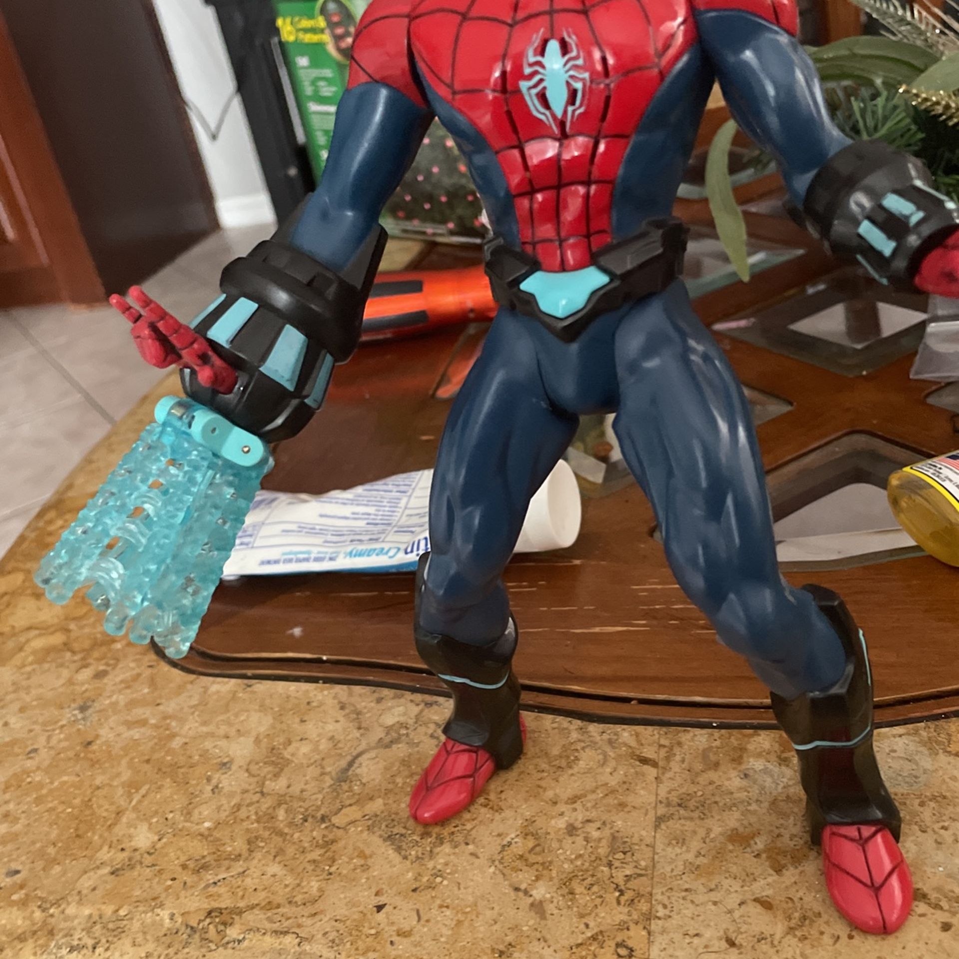 Talking And Web Spinning And Lighting Spiderman