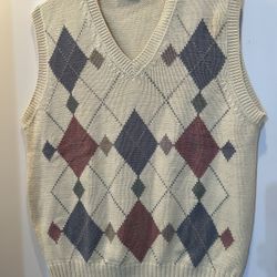 Vintage Polo Ralph Lauren Vest Pastel Mens Size Large 