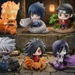 Full Set 6pcs Naruto Shippuden Petit Chara Land 2 inches - Great Shinobi War Summoning