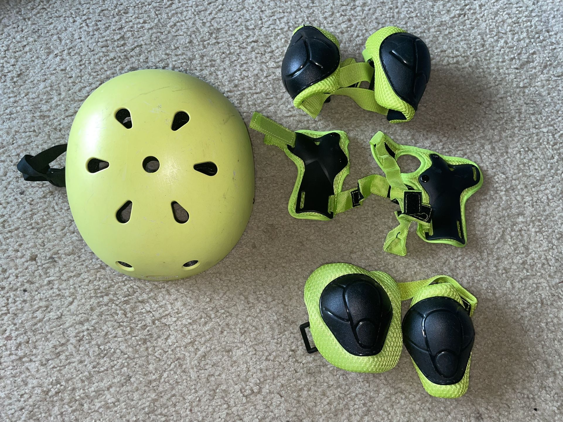 Bike Helmet And Pads For Kids 3-7yo