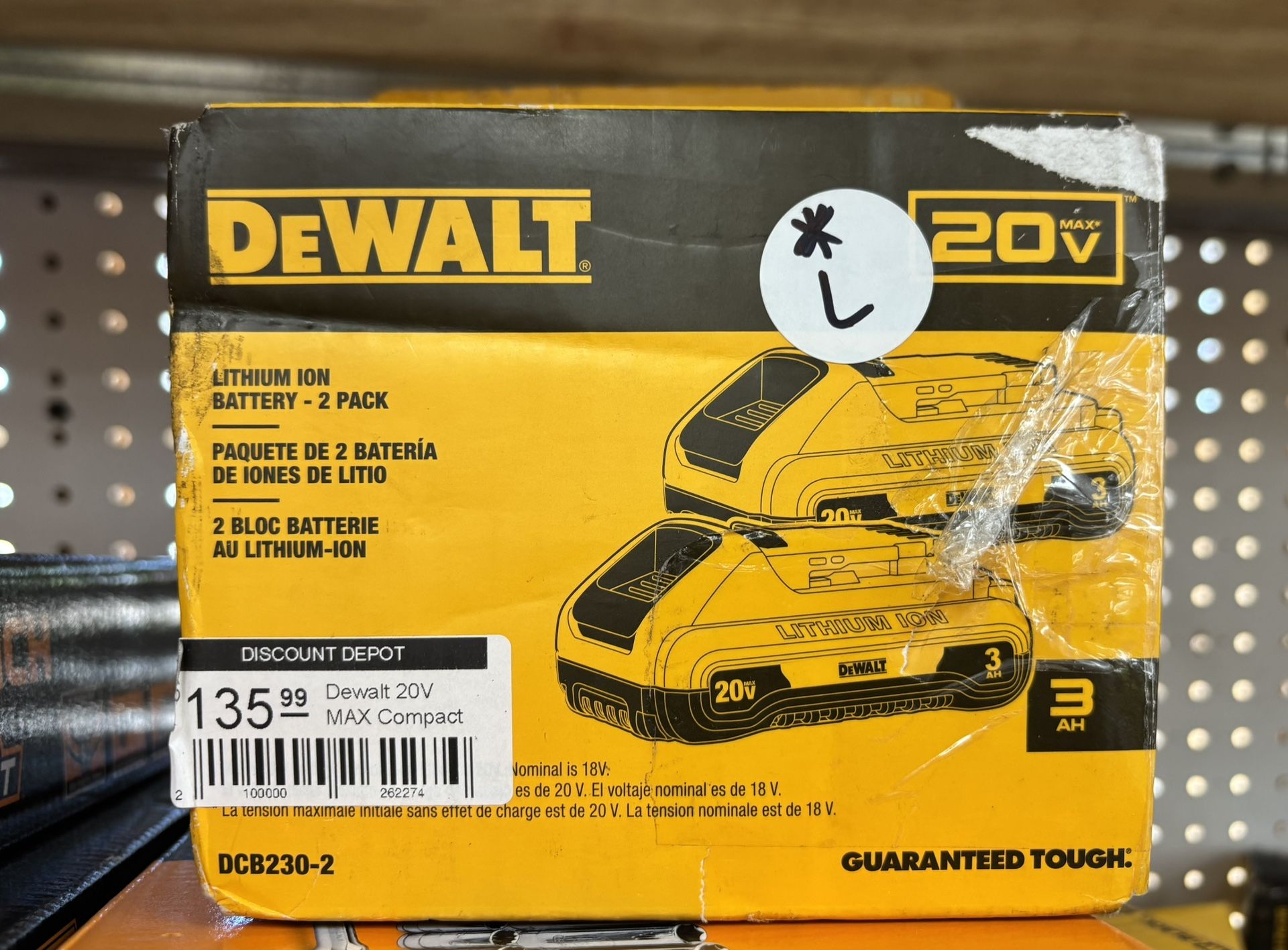 Dewalt LITHIUM ION BATTERY - 2 PACK (Used Like New)