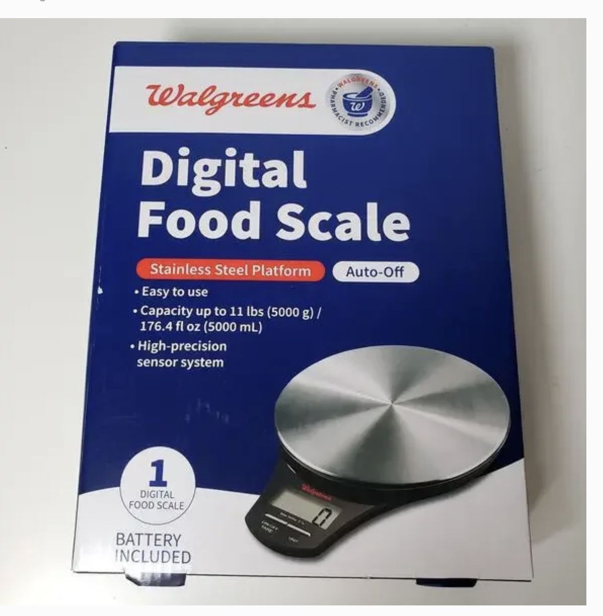 New Walgreens Digital Food Or Postal Scale Stainless Steel Counter Top Battery Operated