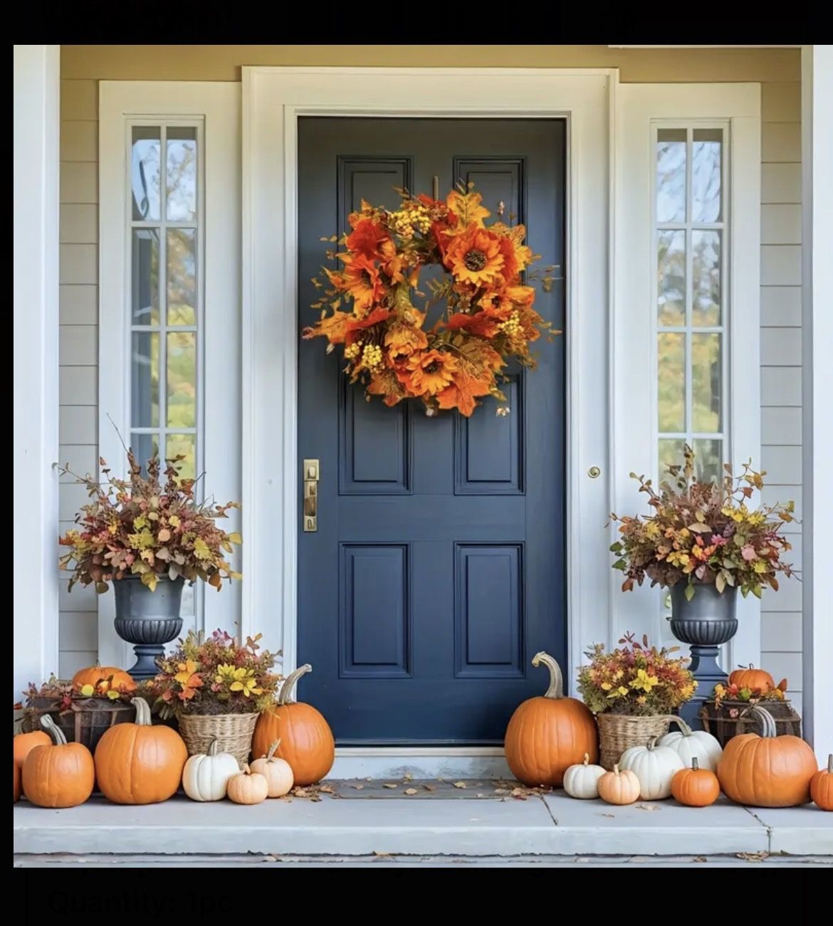 Door wreath fall decor