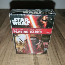 Star Wars The Force Awakens Resistance vs. First Order Playing Game Cards Sealed.