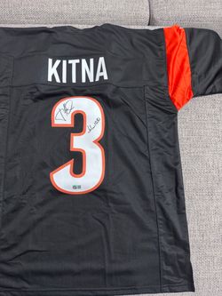 Jon Kitna Signed Autograph Custom Jersey- GTSM Coa Sticker -Cincinnati Bengals
