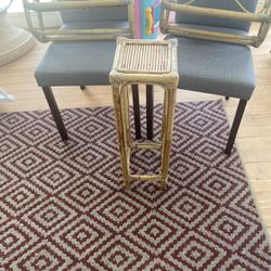 3 Pieces  2 Rattan  Shelves and  1 Table