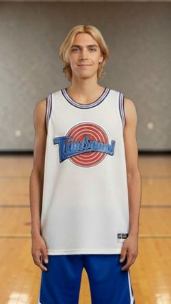 Looney Tunes Mens Bugs #1 Space Movie Basketball Jersey Sports, S