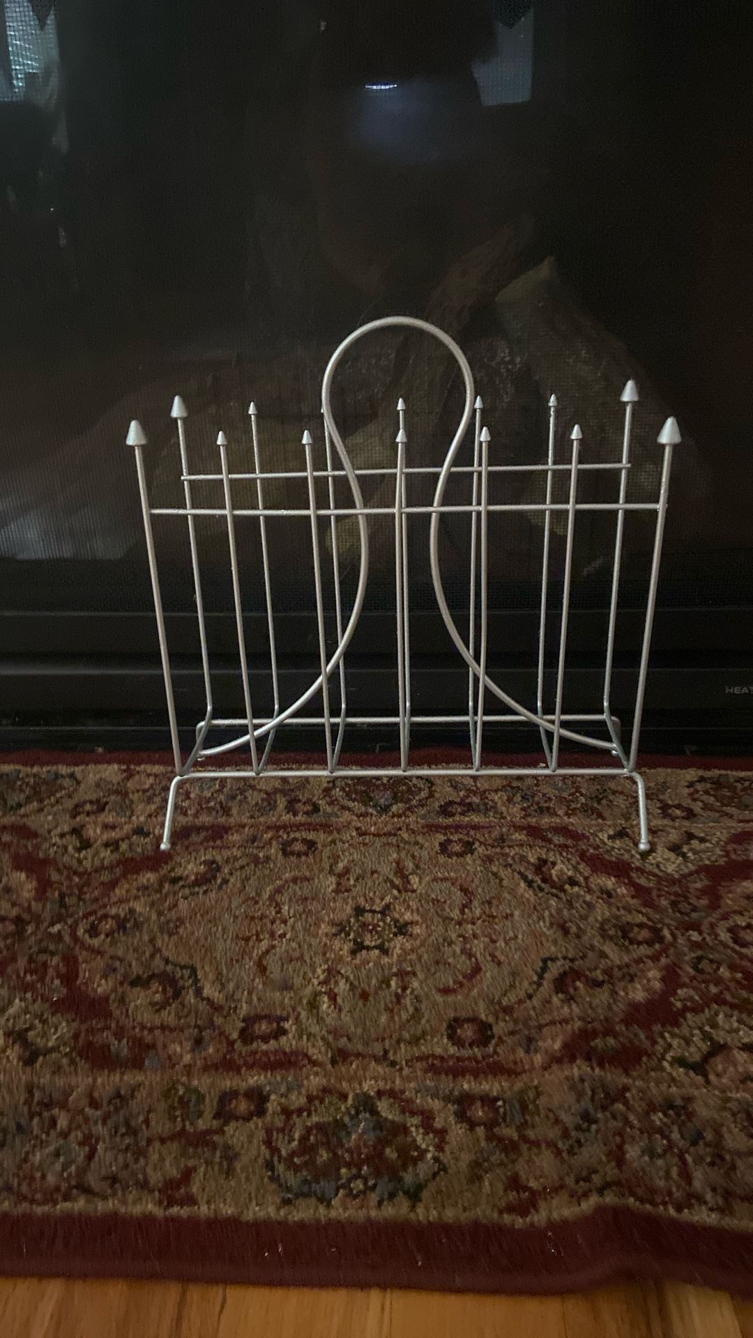 Unique Vintage Magazine Rack , 15”x14”x5