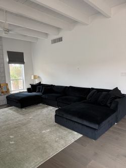 Rove Concepts Milo Modular Sectional- Black Velvet- Excellent Condition