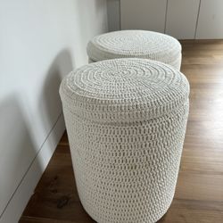 2 Ottoman Pouf storage / Must Sell! 