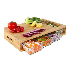 HOMECHO Cutting Board with Containers