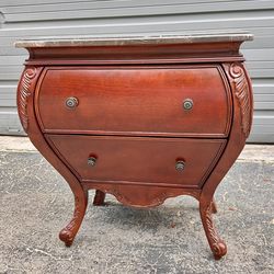 Bombay Company Side Chest (2 Drawer) With Marble Top