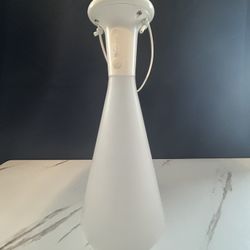LED table lamp, battery operated outdoor/cone-shaped white, 10 1/4 "