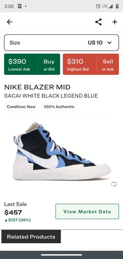 SACAI WHITE BLACK LEGEND BLUE