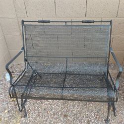 Metal Rocking Bench 