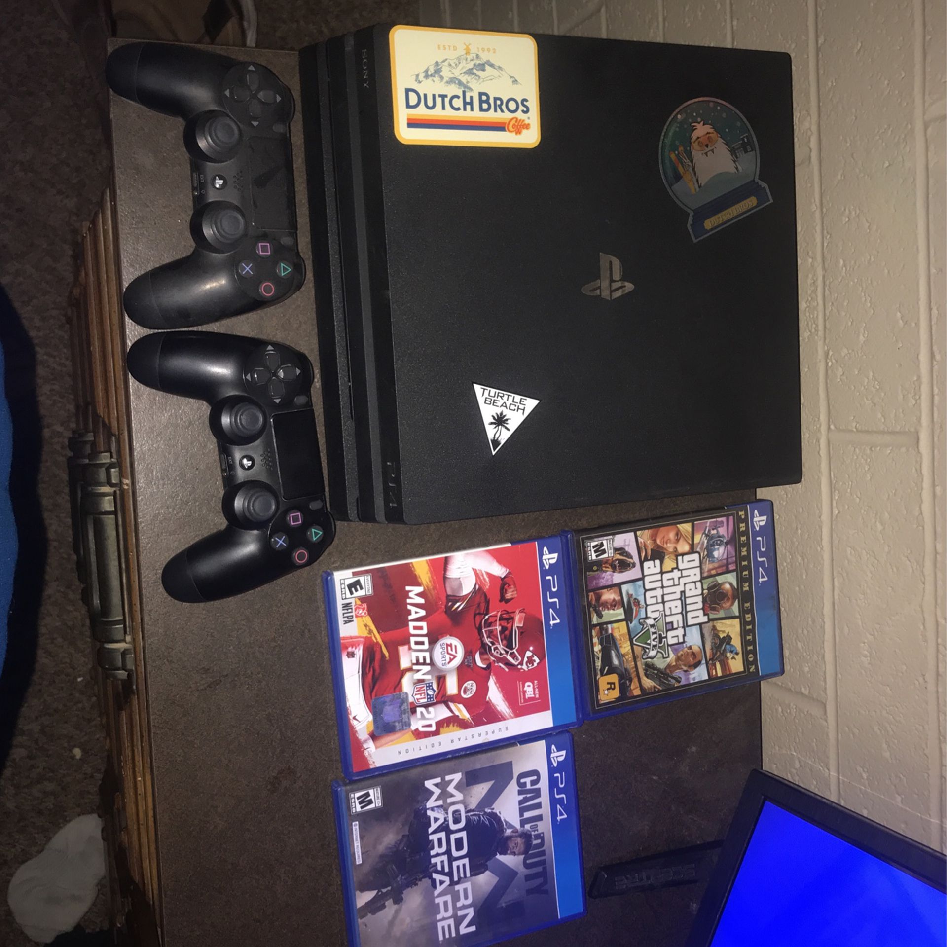 PS4 Pro With Games And 2 Headsets