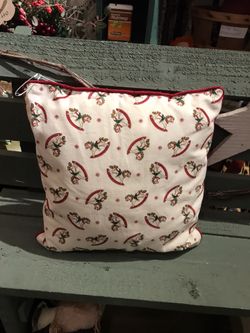 Vintage Rocking Horse Christmas Pillow