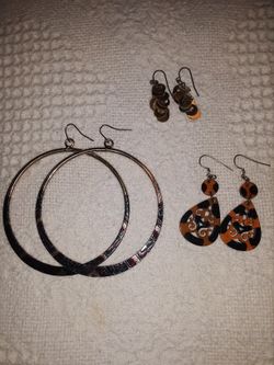 Three Pairs Of Earrings