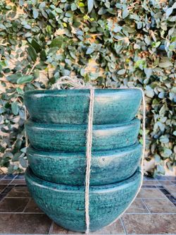 Set of 4 Bowl Pot Planters