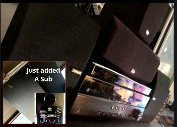 Yamaha Hdmi Stereo system + 4k BlueRay + klipsch subwoofer + Speakers