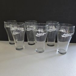 VINTAGE Collectable "Enjoy Coca-Cola/Coke" Print Glasses    a