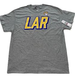 Los Angeles Rams LAR Gray T Shirt Mens XL & 3XL New