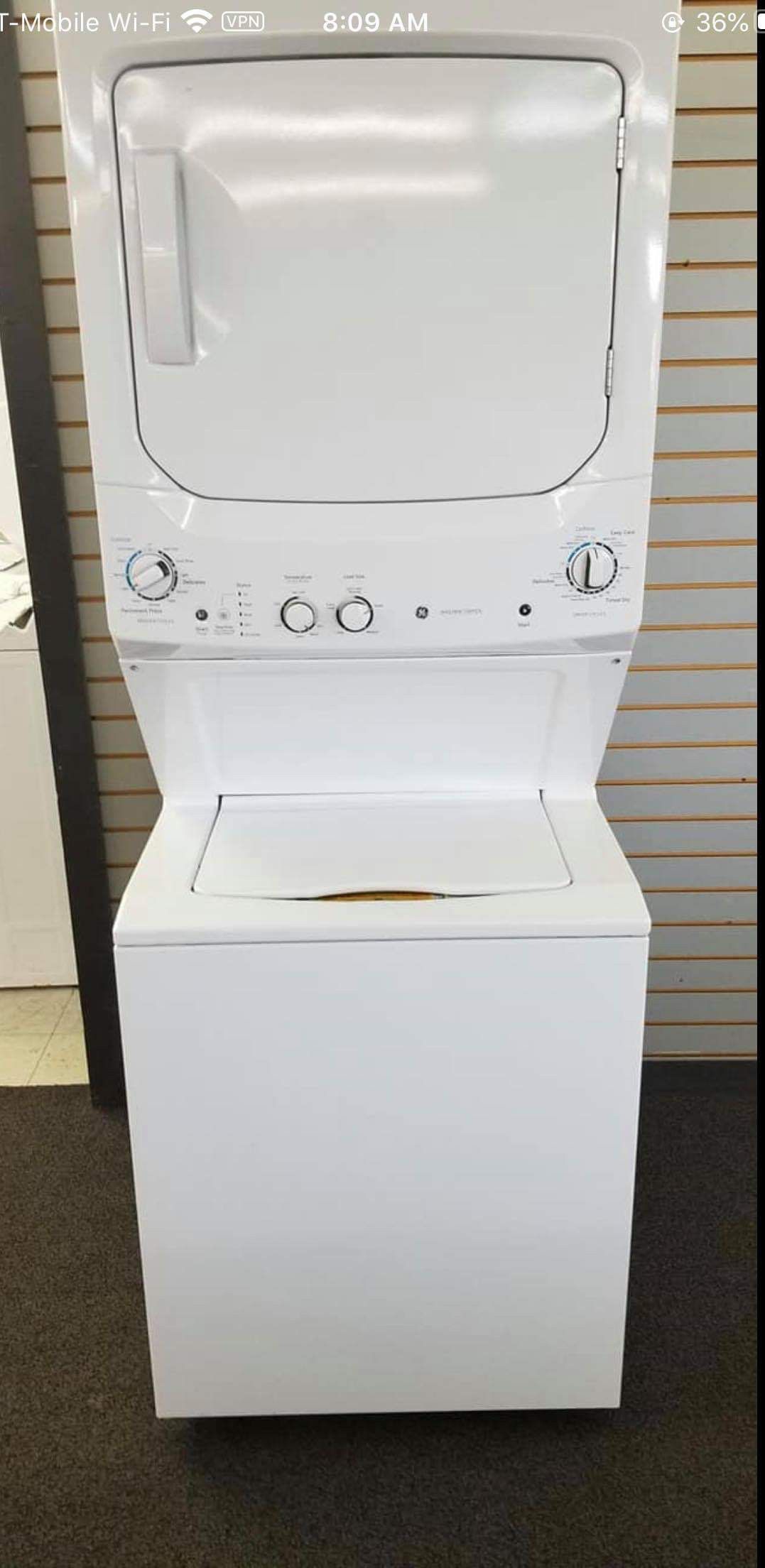 Brand new electric stackable washer and dryer