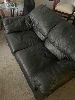 Italian leather couches (2)