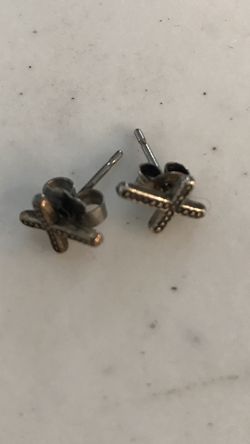 Sterling Silver Cross Earrings