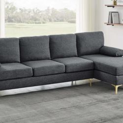 (free Dsm Delivery) Gray Sectional Sofa