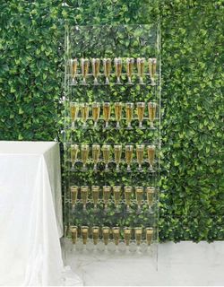 5-level transparent acrylic wall bracket for champagne glasses